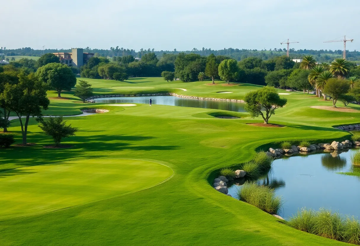 View of Trump International Golf Club Lido amidst natural surroundings.
