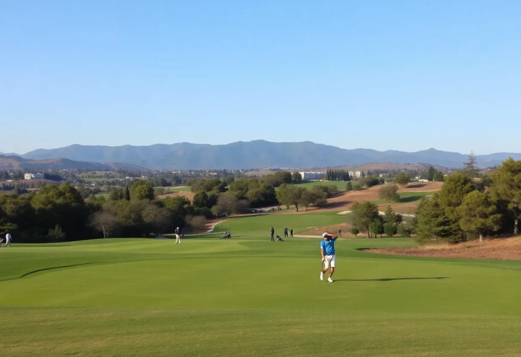 UNI men's golf team competing at the tournament in California