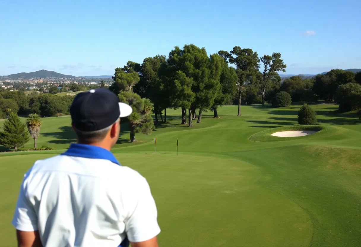 Golf course view of Oakmont Country Club during U.S. Open
