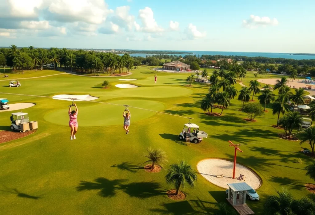 A futuristic rendering of Wynn Golf Club site redeveloped into an entertainment park.