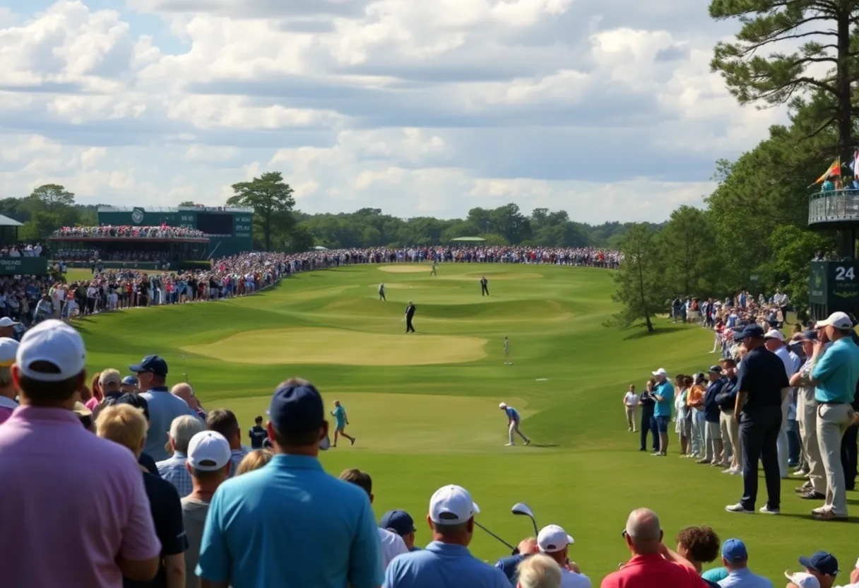 A scenic view of Augusta National Golf Club during the 2025 Masters tournament