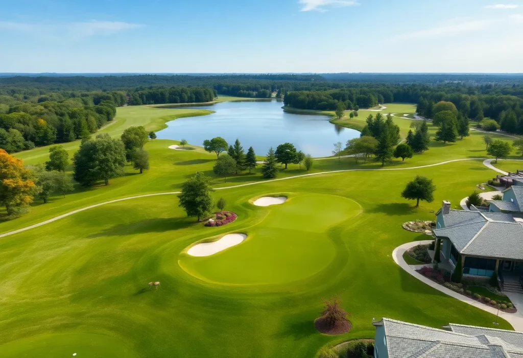 Golf resort landscape at Destination Geneva National in Wisconsin