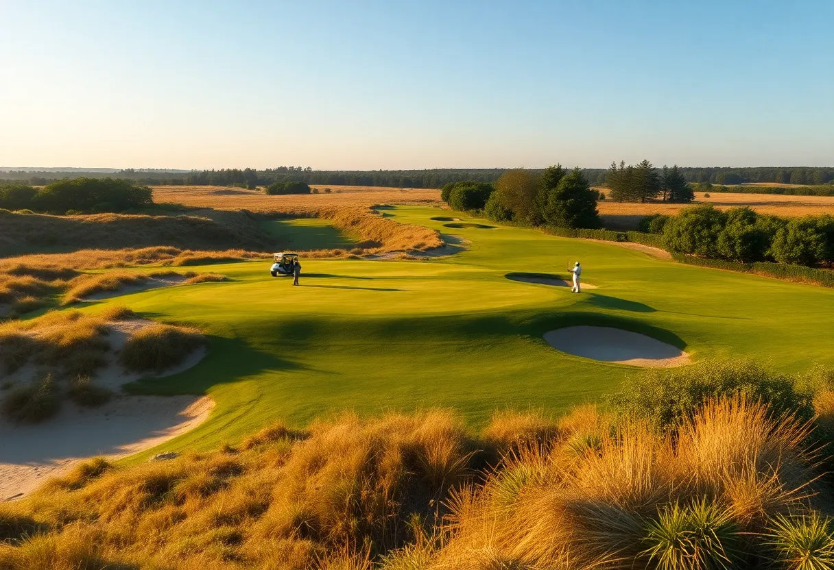 A scenic view of the Dunas Course at Terras da Comporta