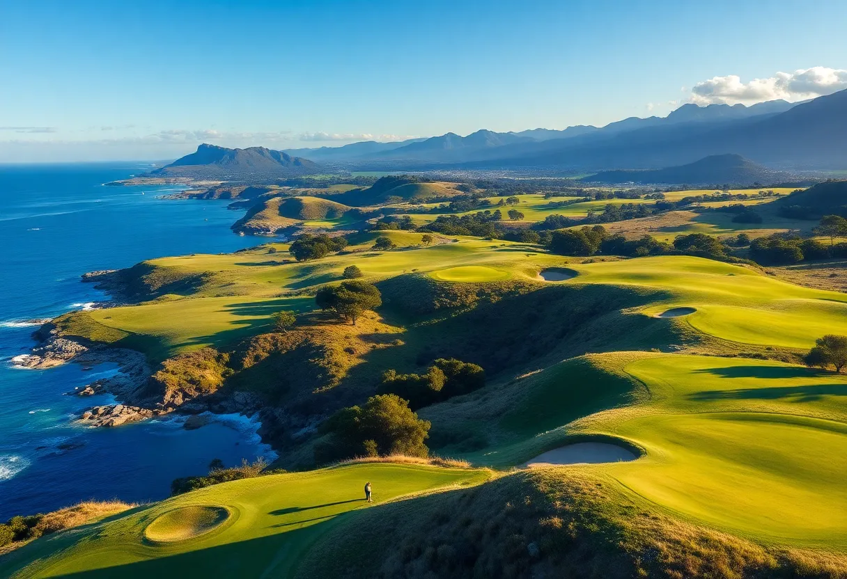 Golfing landscape showcasing courses in Australia and New Zealand