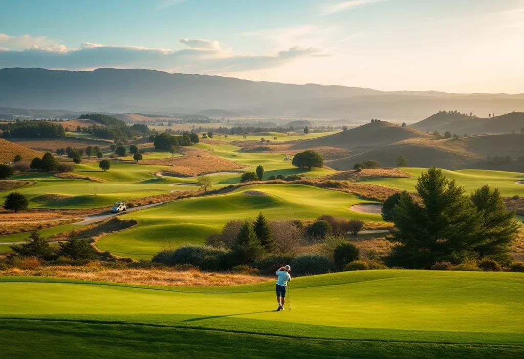 Scenic views of Leatherstocking Golf Course with Otsego Lake