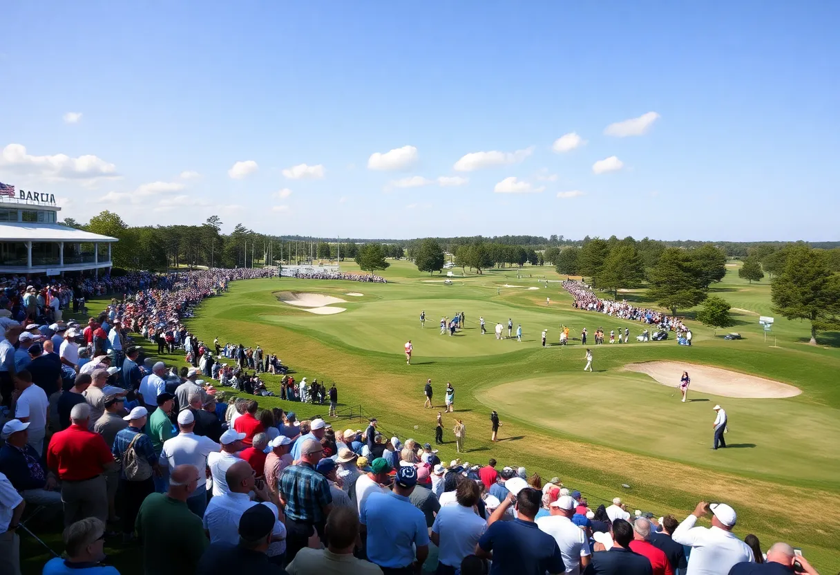 Scene from the LIV Golf event at Trump National Doral