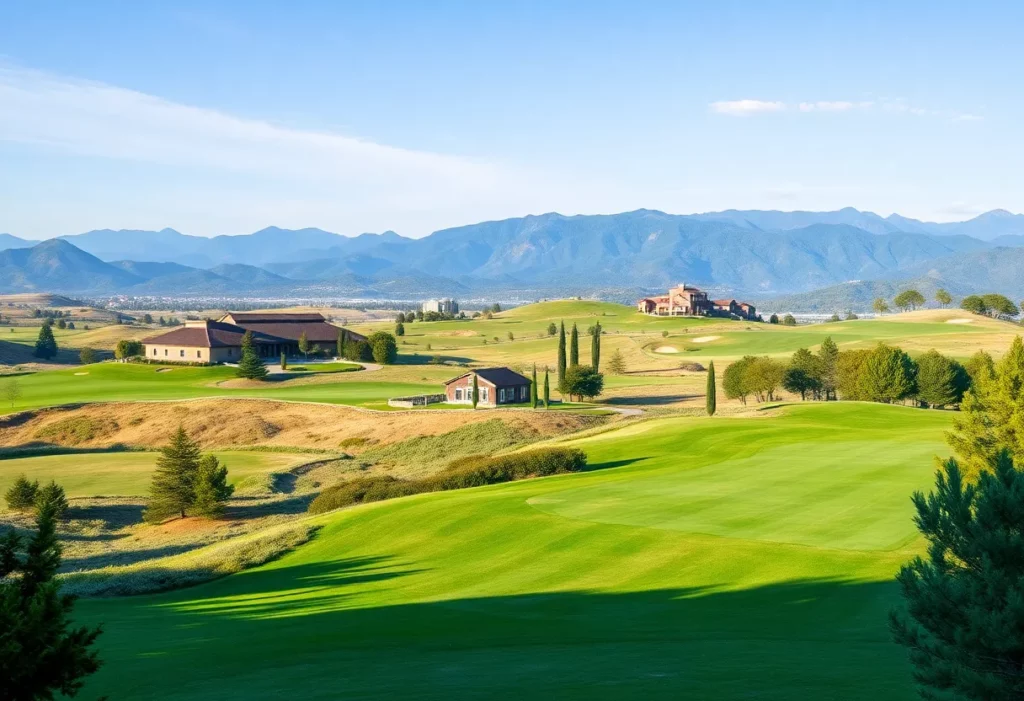 Beautiful golf course in Clark with lush greenery