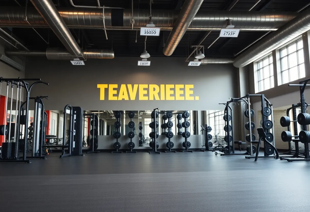 A motivational gym environment symbolizing fitness transformation.