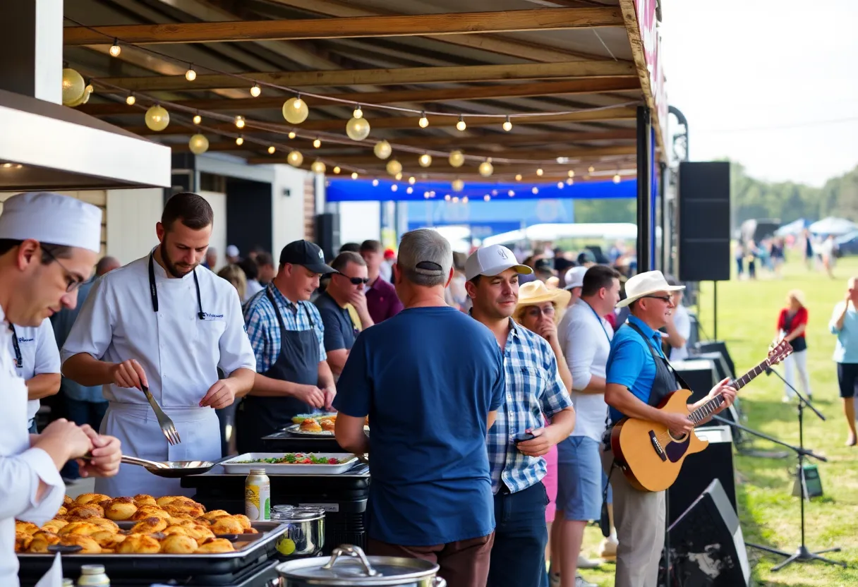 Festival scene showcasing culinary delights and golf at SAVOR Omni PGA Frisco