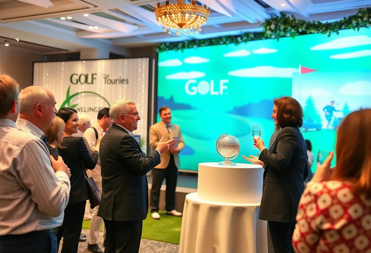 Celebration scene from the Scottish Golf Tourism Awards