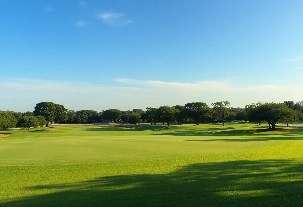 Scenic view of a top-ranked golf course in Texas