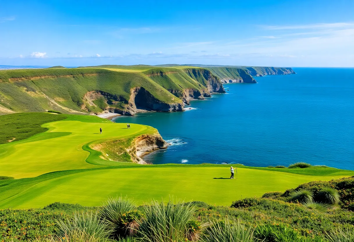 Coastal golf course at Trump International Golf Links Scotland