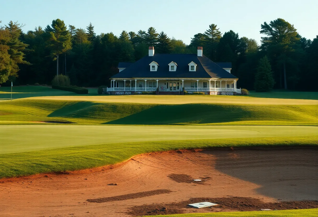 Graffiti on the clubhouse at Trump Turnberry Golf Course