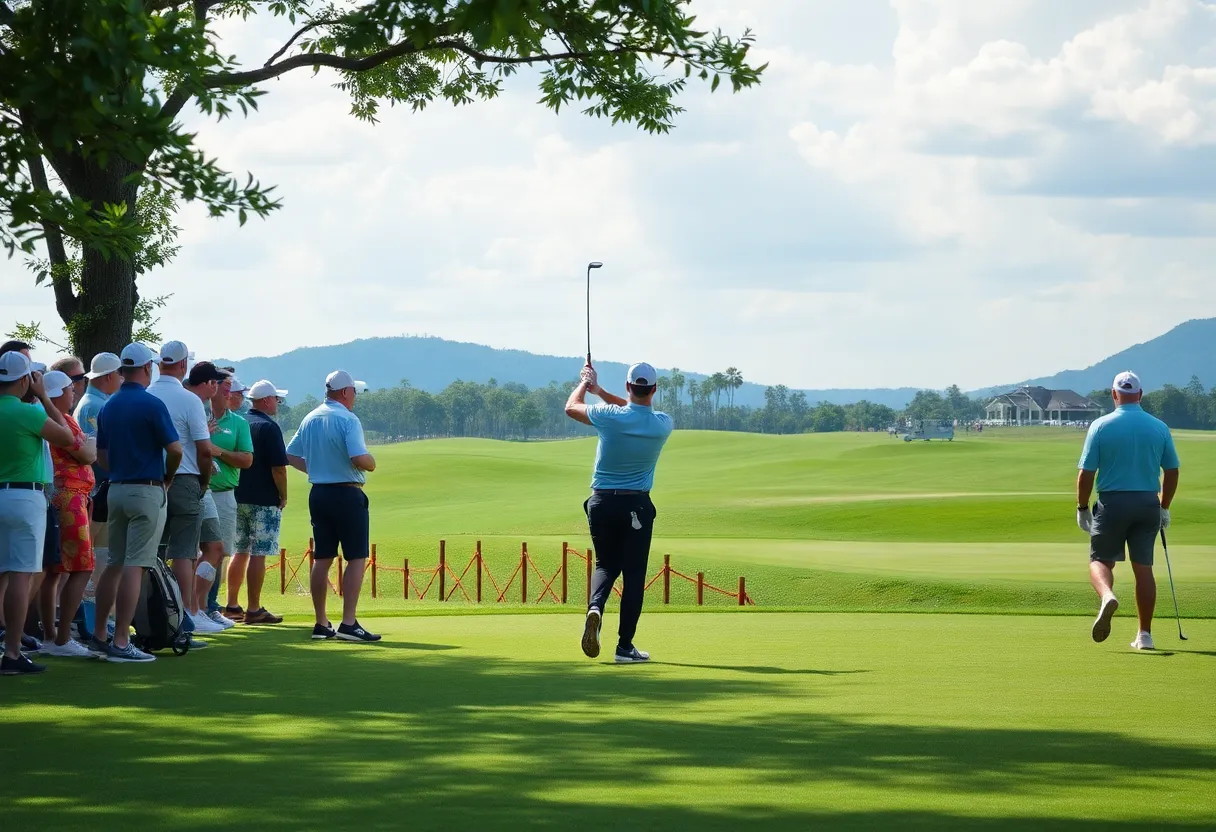 Golf tournament at Enhance Anting Golf Club during Volvo China Open.