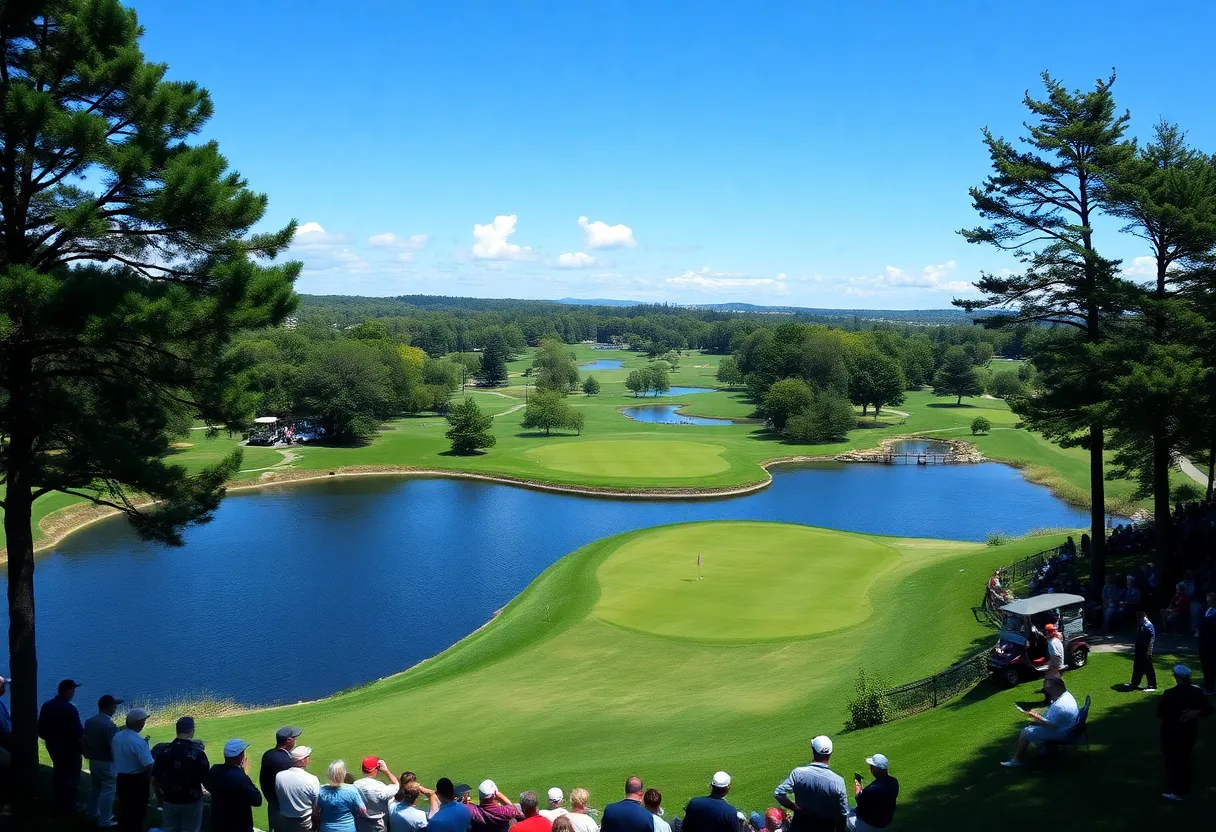 A panoramic view of Enhance Anting Golf Club during the Volvo China Open.