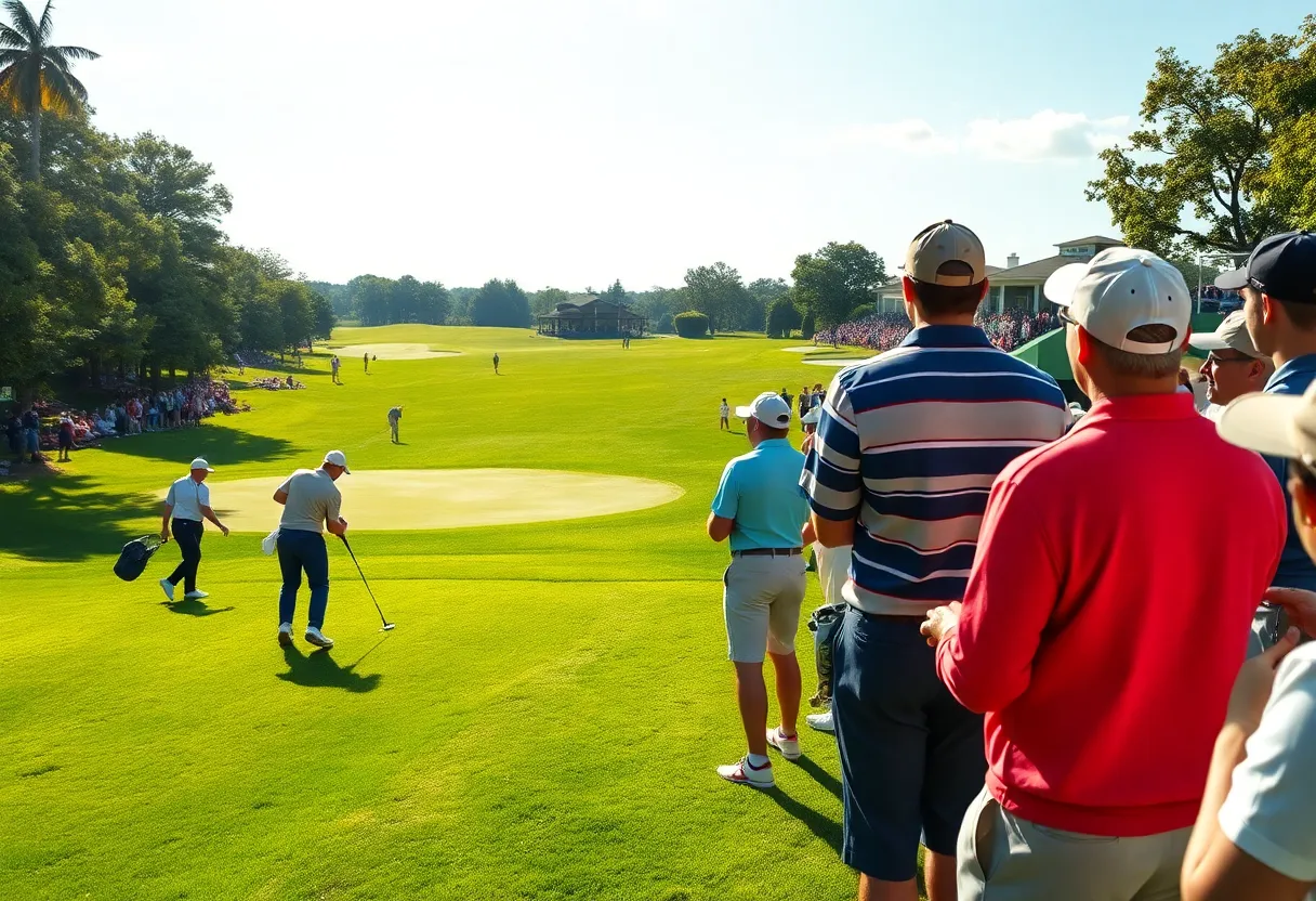 Golfers competing at the Zurich Classic Tournament