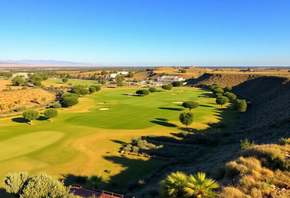 Scenic view of Al Houara Golf Club in Morocco