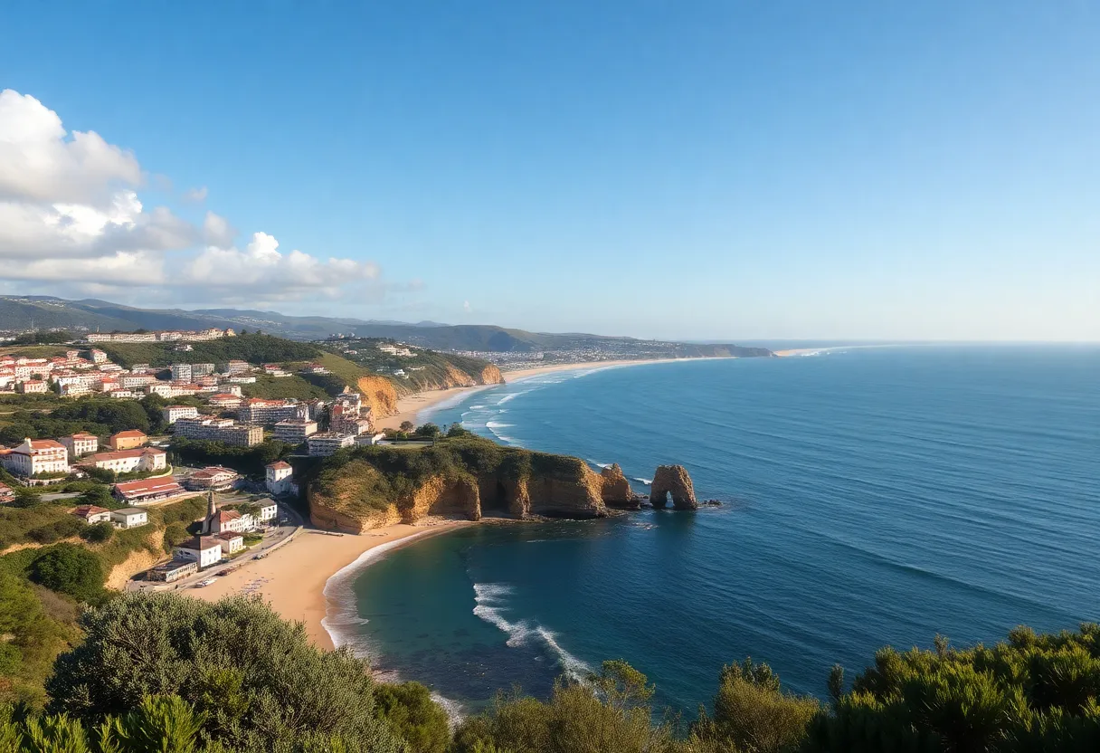 Stunning view of the Algarve coastline with beautiful beaches