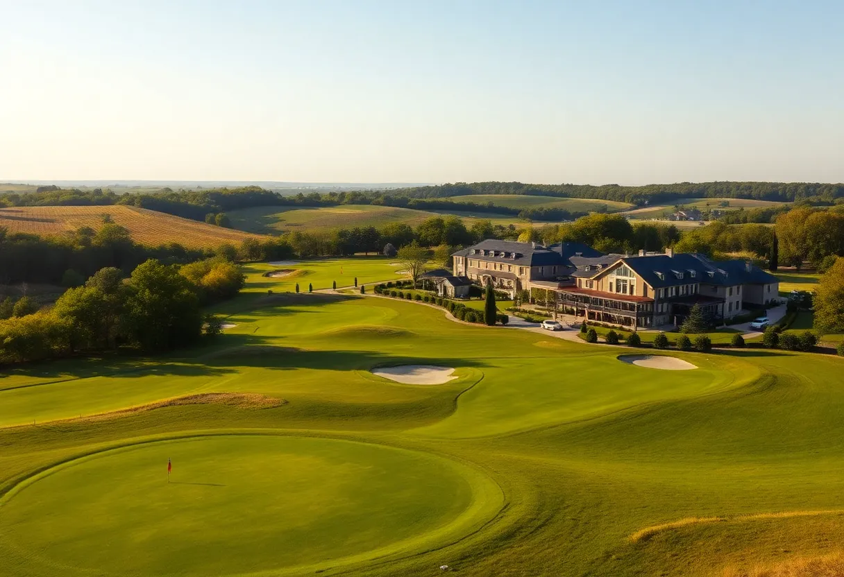 Scenic view of Cabot Bordeaux Golf Resort with vineyards