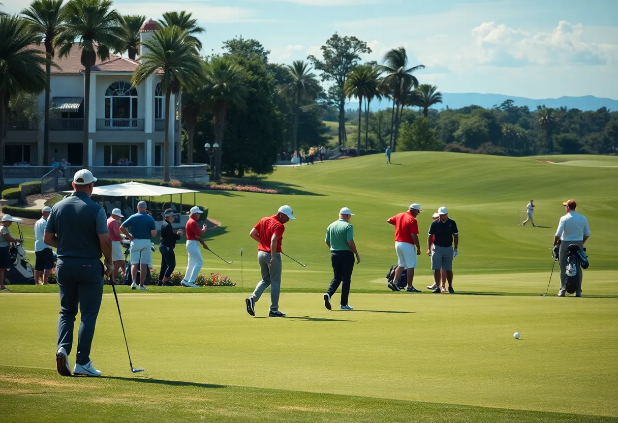 Luxury golf tournament at stunning course