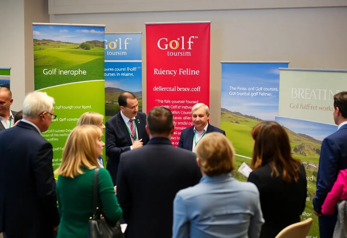 Participants networking at the Golf in Ireland workshop.