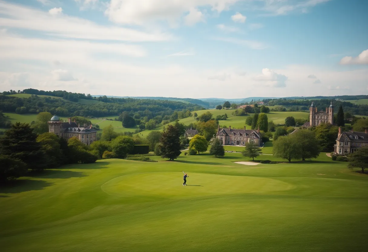 A beautiful golfing landscape in Hertfordshire.