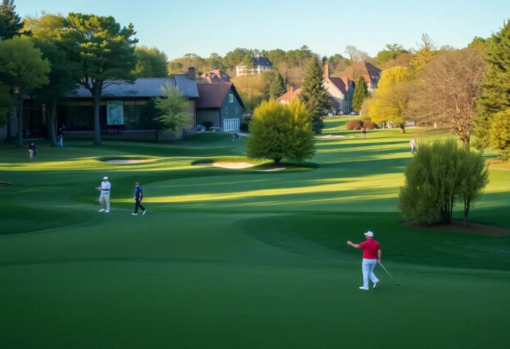 Players competing in the International Series Japan Golf Tournament