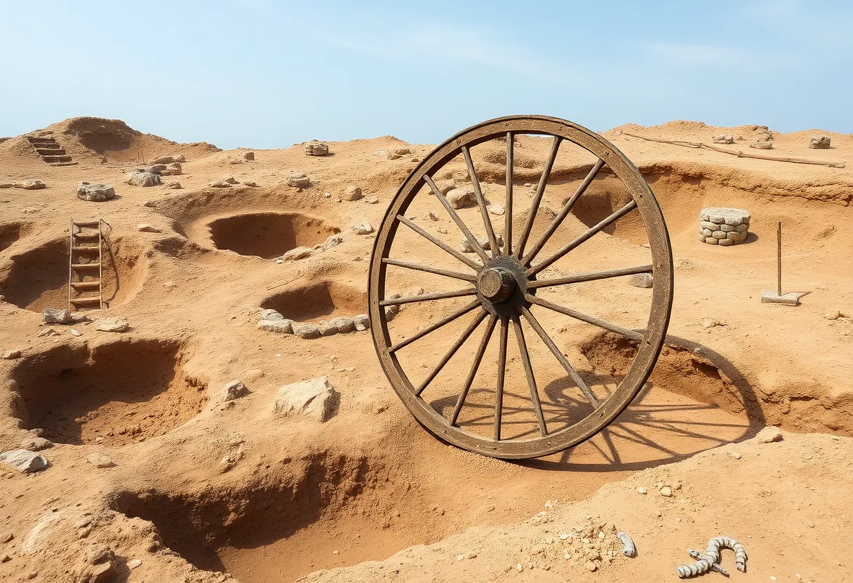 Iron Age chariot wheel found during excavation