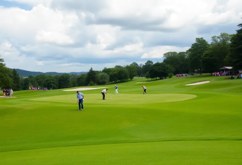 Golfers playing at the Memorial Tournament 2025