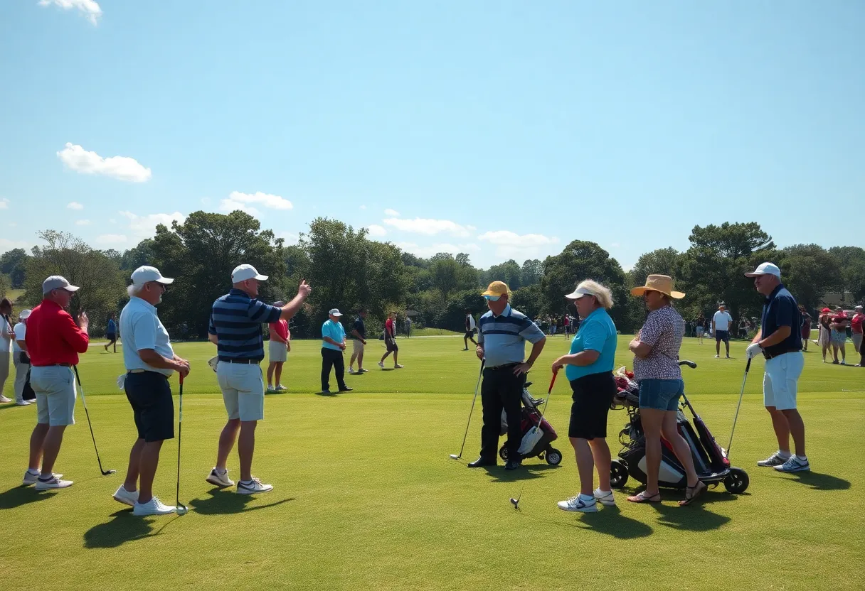 Community members participating in the NABC Golf Fundraiser at Bear Creek Golf Club.