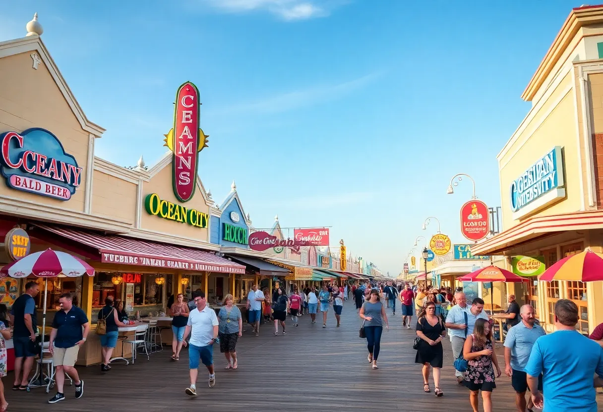 Ocean City boardwalk with new businesses