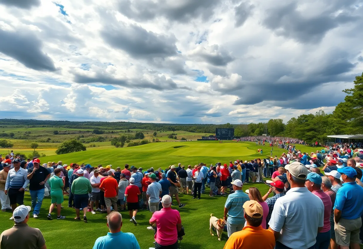Crowd enjoying the ONEflight Myrtle Beach Classic golf tournament