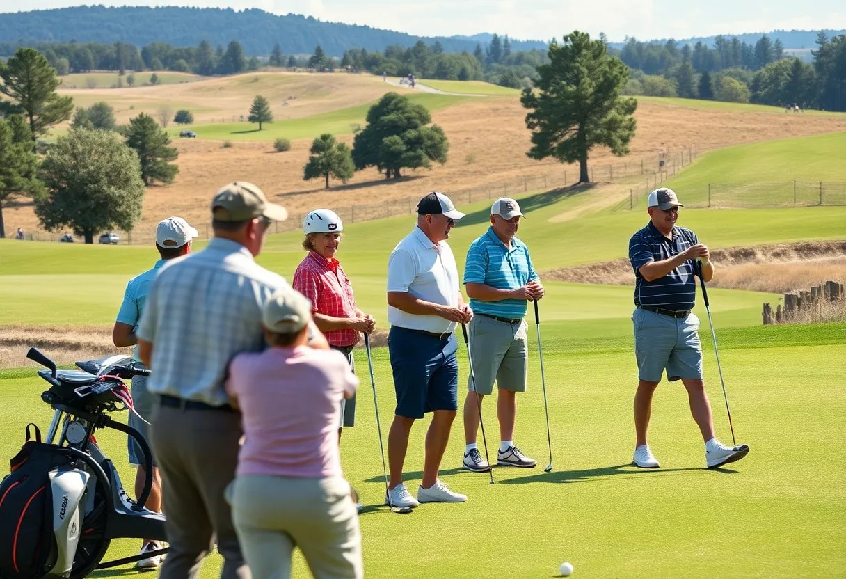 Veterans celebrating at the 2025 PGA HOPE Secretary's Cup