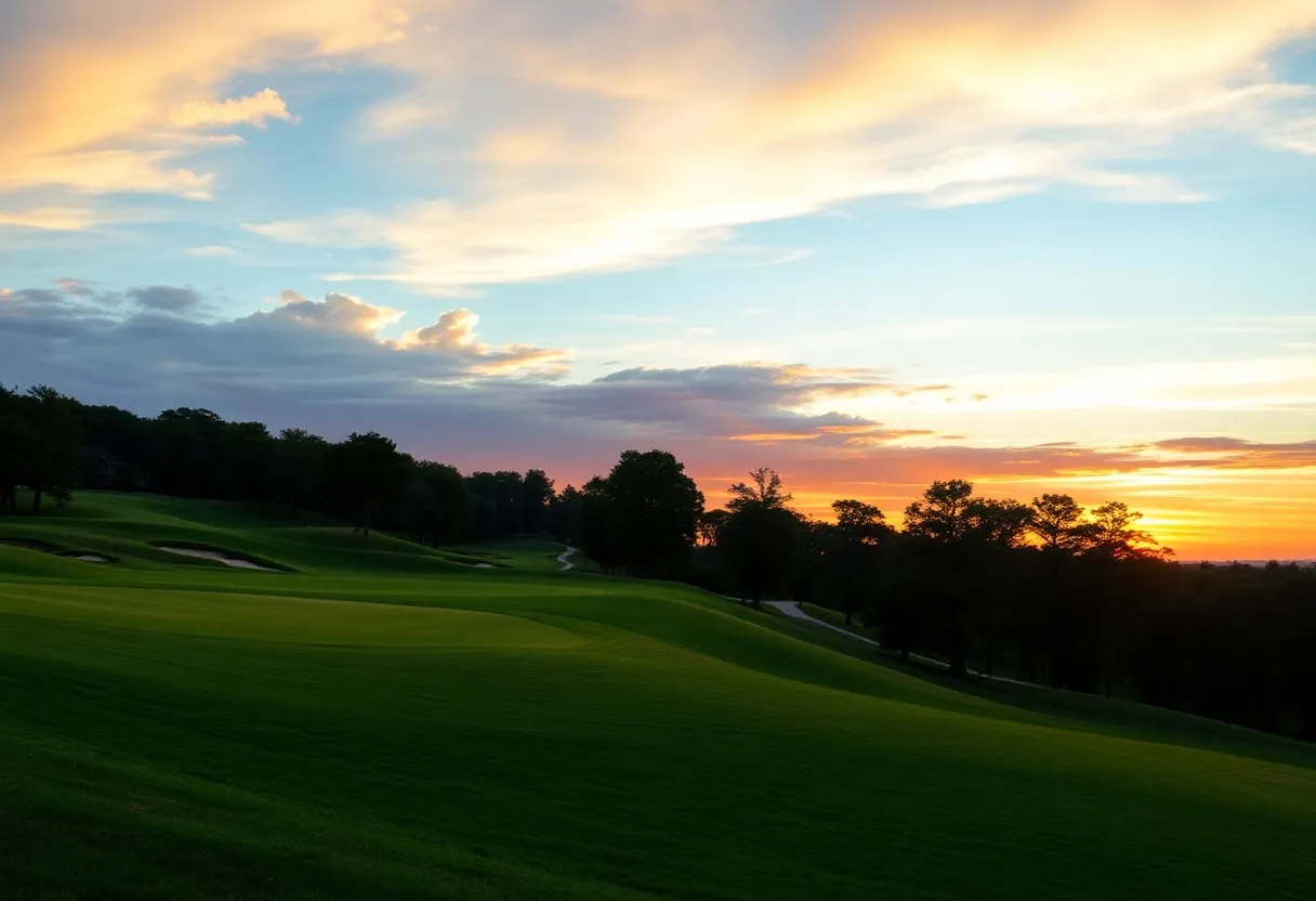 Aerial view of the new Pinehurst No. 11 golf course under construction at Pinehurst Resort.