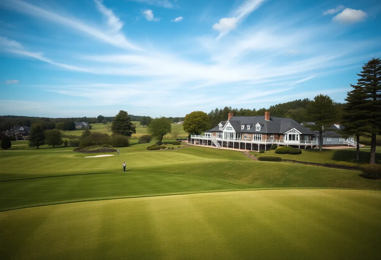 View of Prince’s Golf Club in preparation for the 2030 Walker Cup.