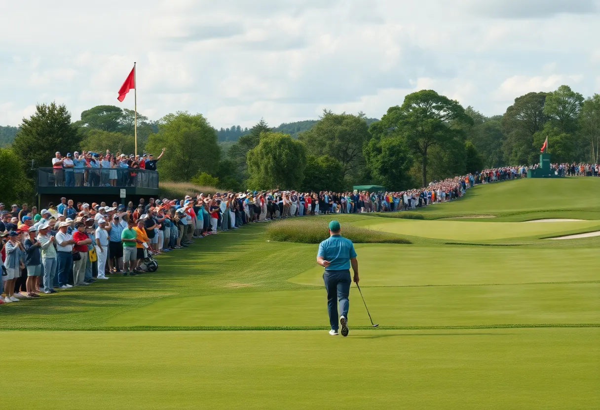 A view of Quail Hollow Golf Course during the PGA Championship
