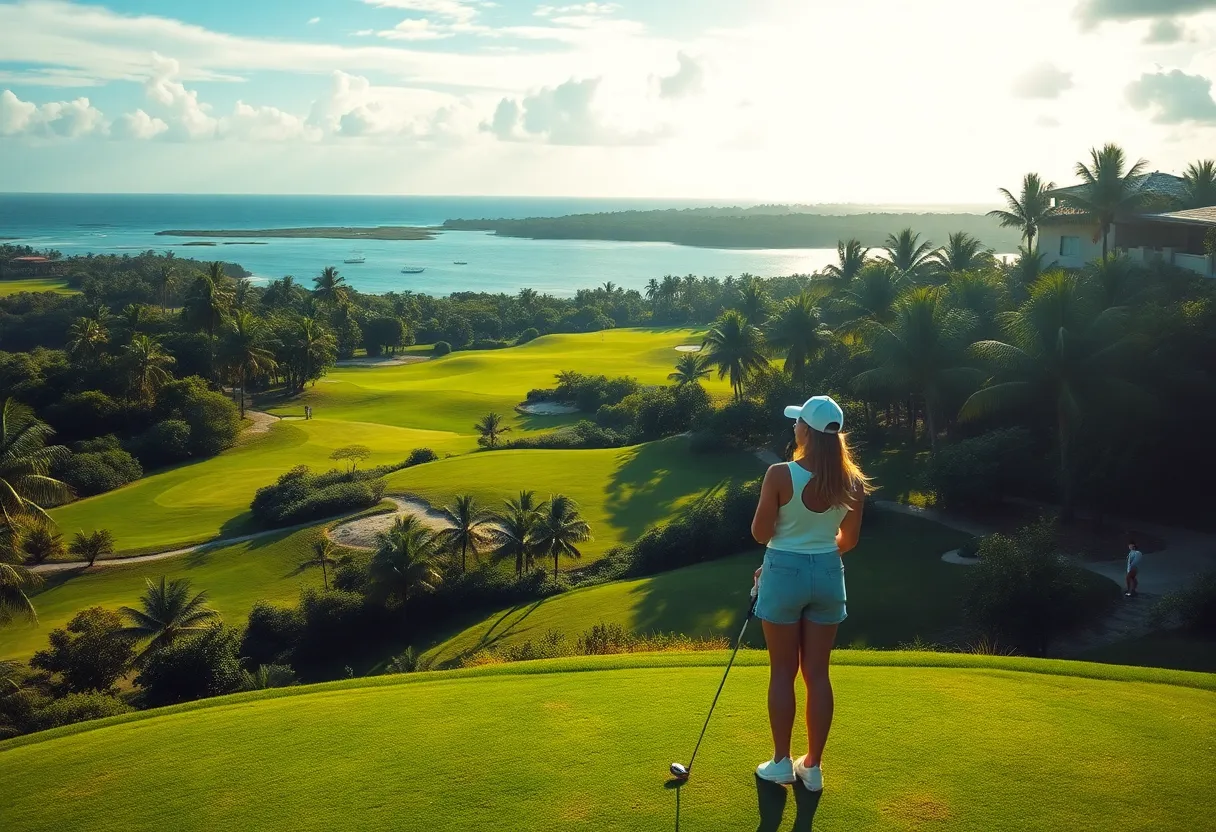 Golf course in Riviera Maya, Mexico
