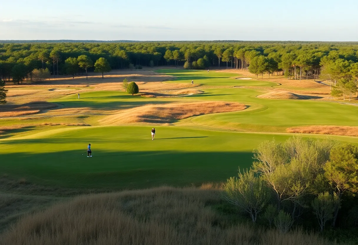 Gorgeous landscape of a top golf course in South Carolina