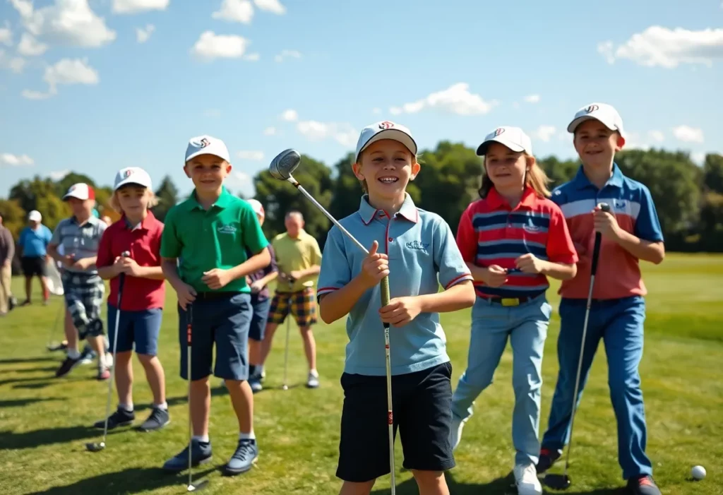 Young golfers competing at the British Junior Golf Tour