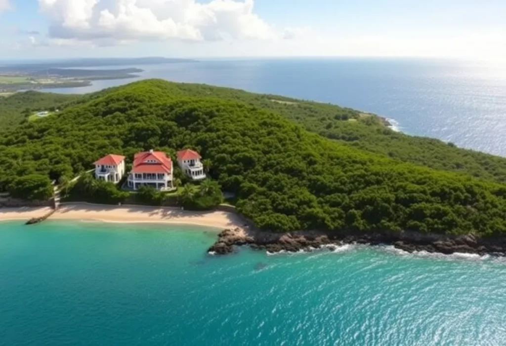 Panoramic view of Apes Hill Barbados with luxurious villas