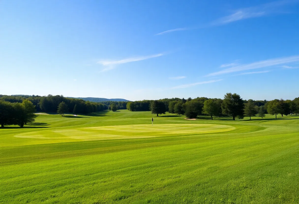 Beautiful golf course landscape in Beaver County