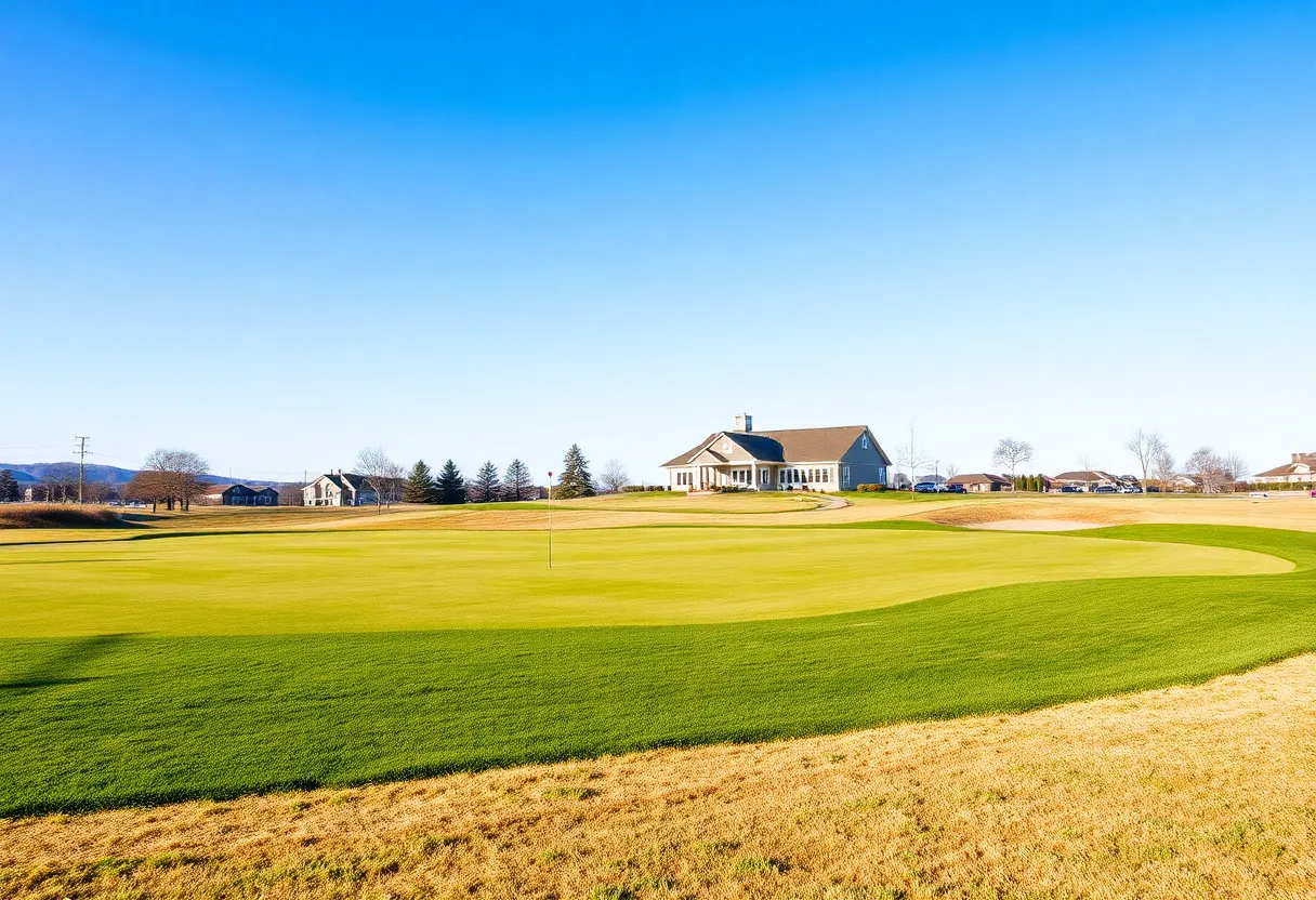 Fairway of Foothills Golf Course with dry grass