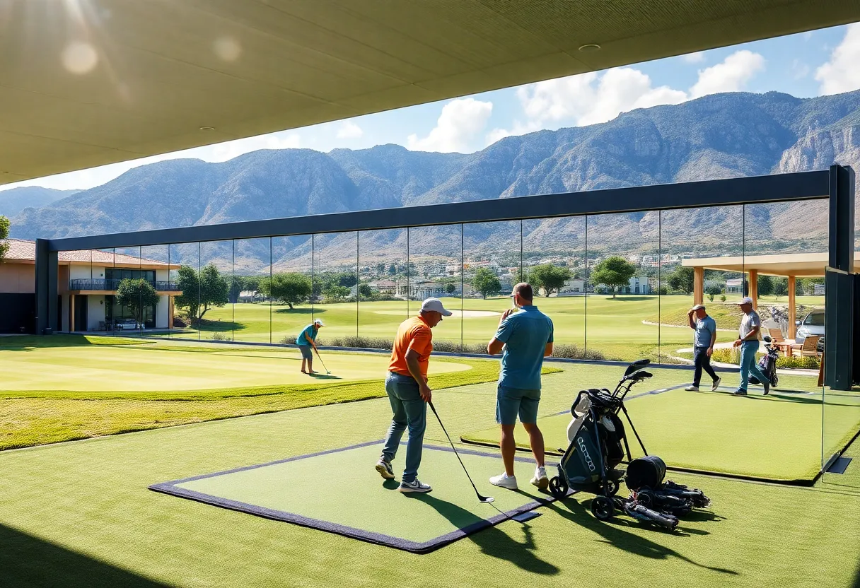 Golfers practicing at the new SO/ Sotogrande Golf Academy