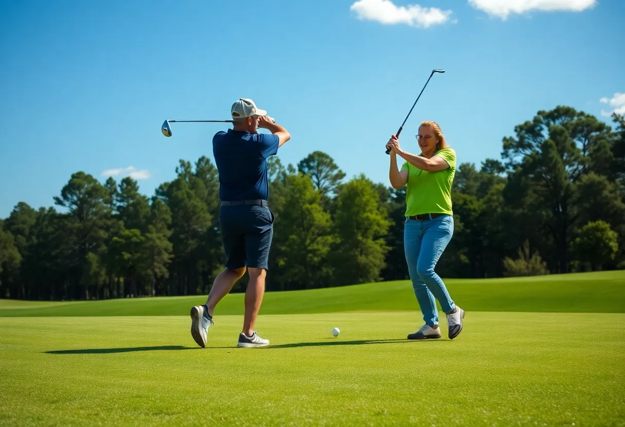 Two golfers preparing for a comeback on the golf course