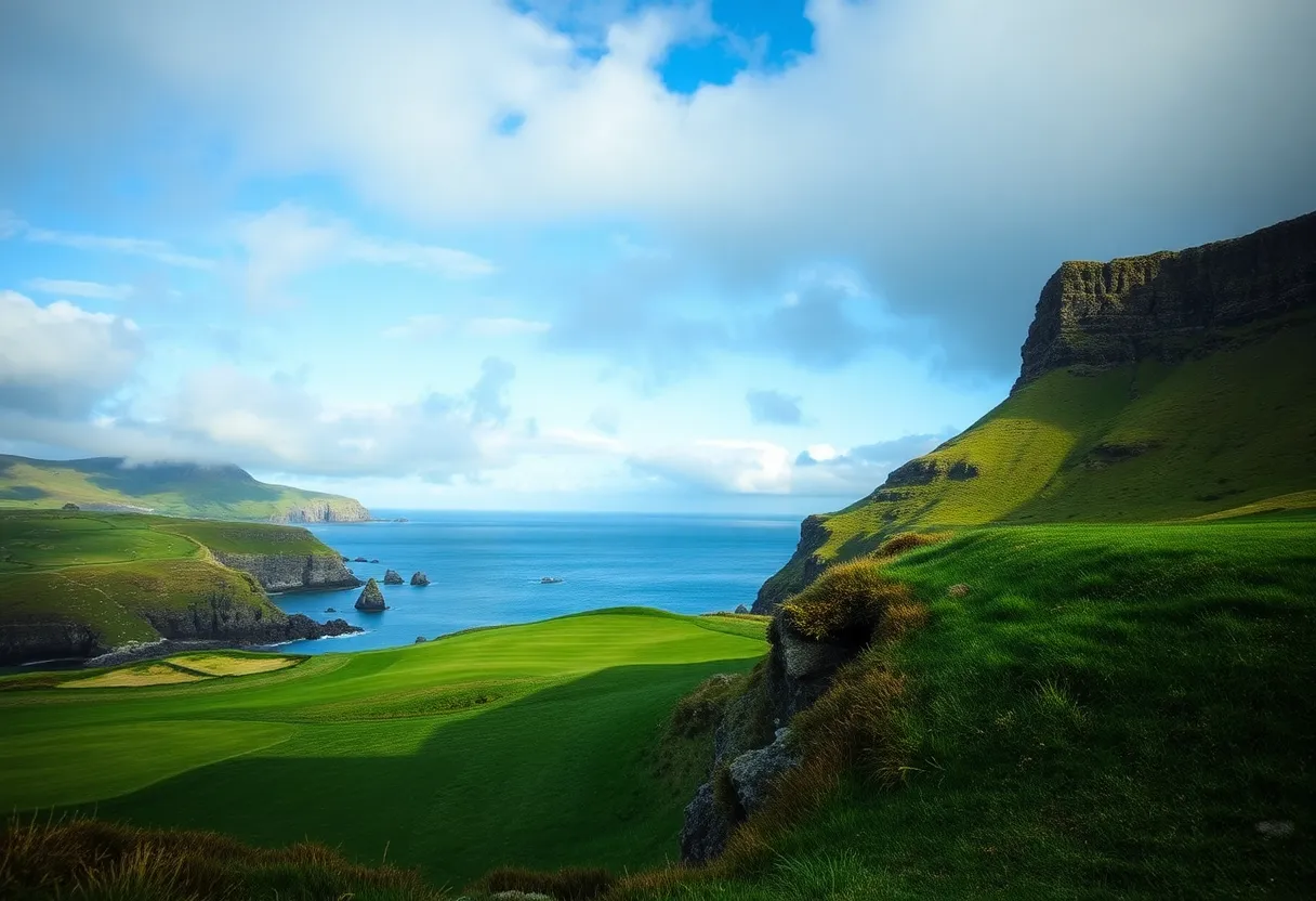 Golf course in Northwest Ireland with stunning natural views