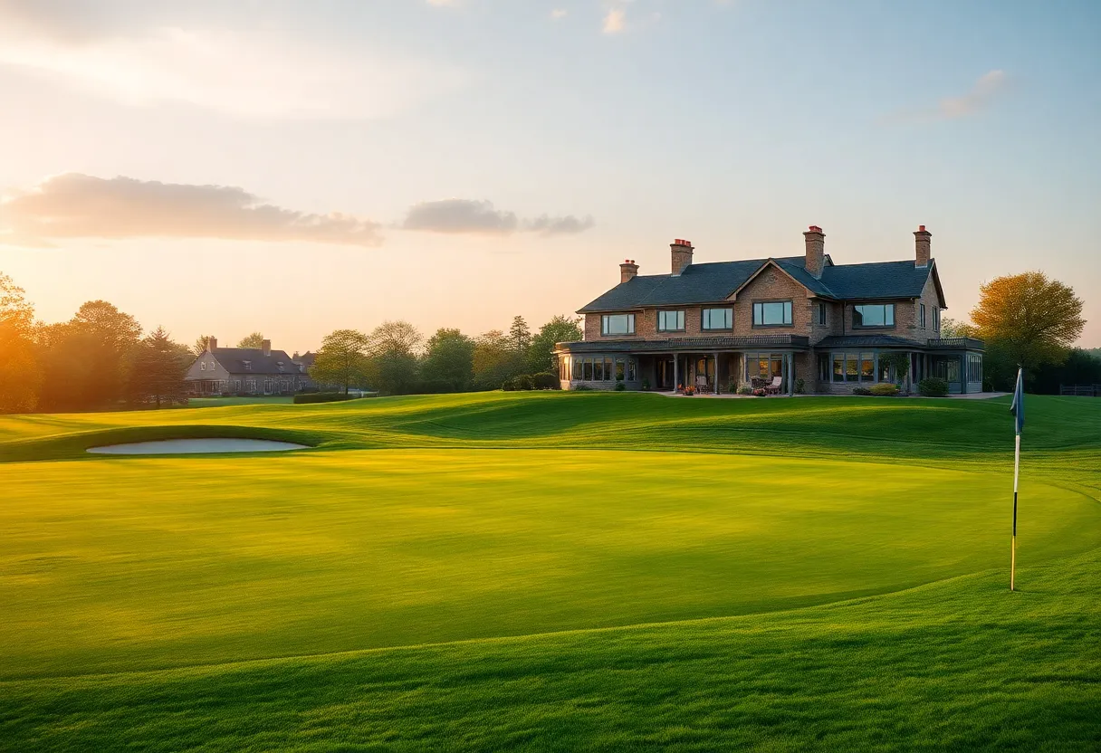 Scenic view of Interlachen Country Club golf course
