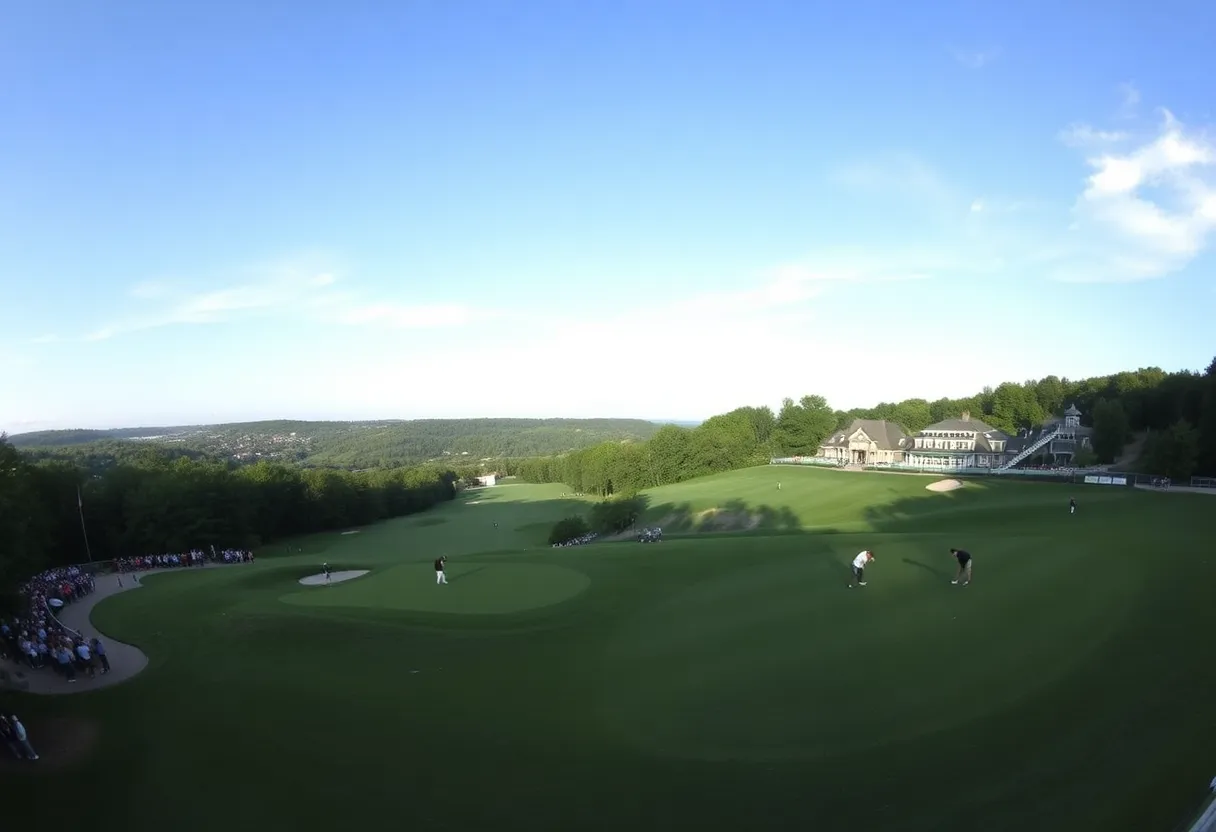 The challenging course of Oakmont Country Club during the US Open