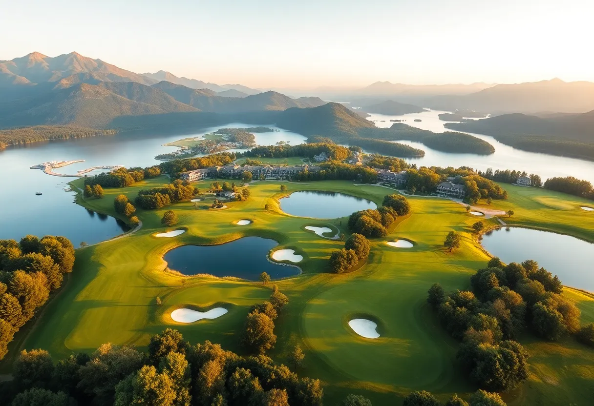 Scenic landscape of Spring City Golf & Lake Resort