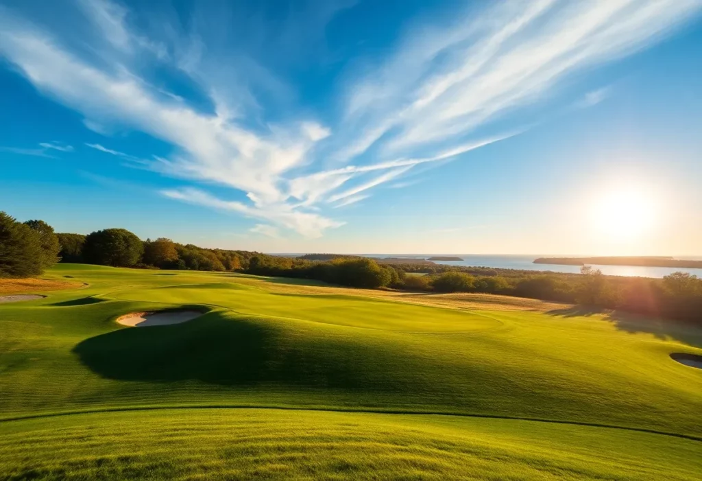 Scenic view of a premier golf course in Michigan