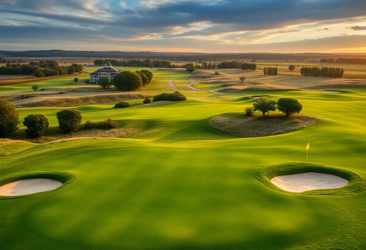 A view of the renovated Oakmont Country Club golf course filled with vibrant greenery and challenging layouts.